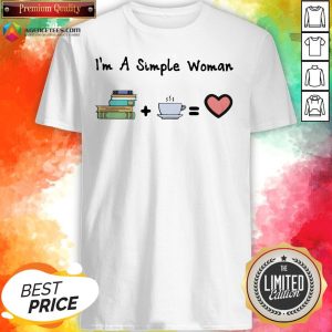 Funny I’m A Simple Woman Book Coffee And Heart Shirt