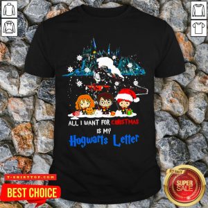 Chibi All I Want For Christmas Is Hogwarts Letter Shirt