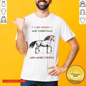 I LIke Horses And Christmas And Maybe 3 People Shirt