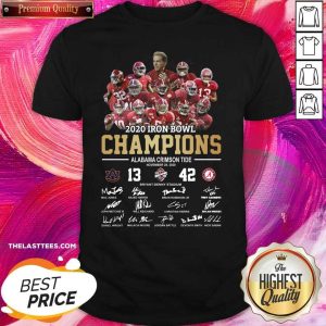 Hot 2020 Iron Bowl Champions Alabama Crimson Tide 42-13 Auburn Tigers Shirt