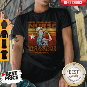 Top Never Underestimate A Nurse Who Survived 2020 Coronavirus Pandemic Vintage Shirt