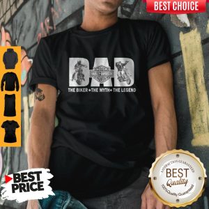 Funny Fathers Day Dad Motor Harley Davidson Cycles The Biker The Myth The Legend Shirt