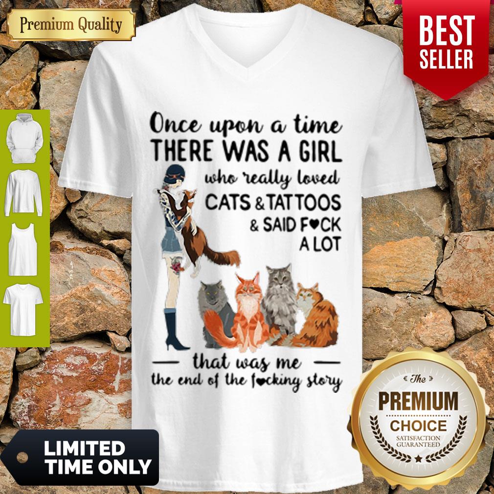 Top Once Upon A Time There Was A Girl Who Really Loved Cats And Tattoos Shirt
