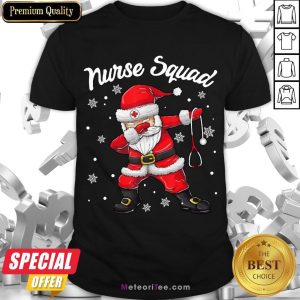 Good Christmas Scrub Tops Dabbing Santa Nurse Shirt