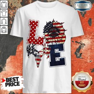 Sunflower Love American Flag Shirt