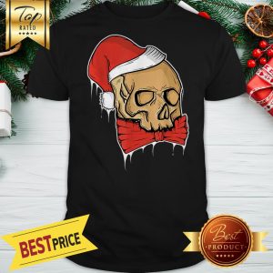 Pretty Vintage Skull Christmas Santa Hat Funny Shirt