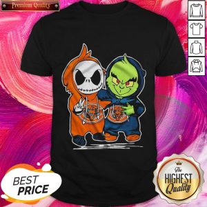 Funny Baby Skeleton And Baby Grinch Chicago Bears Shirt