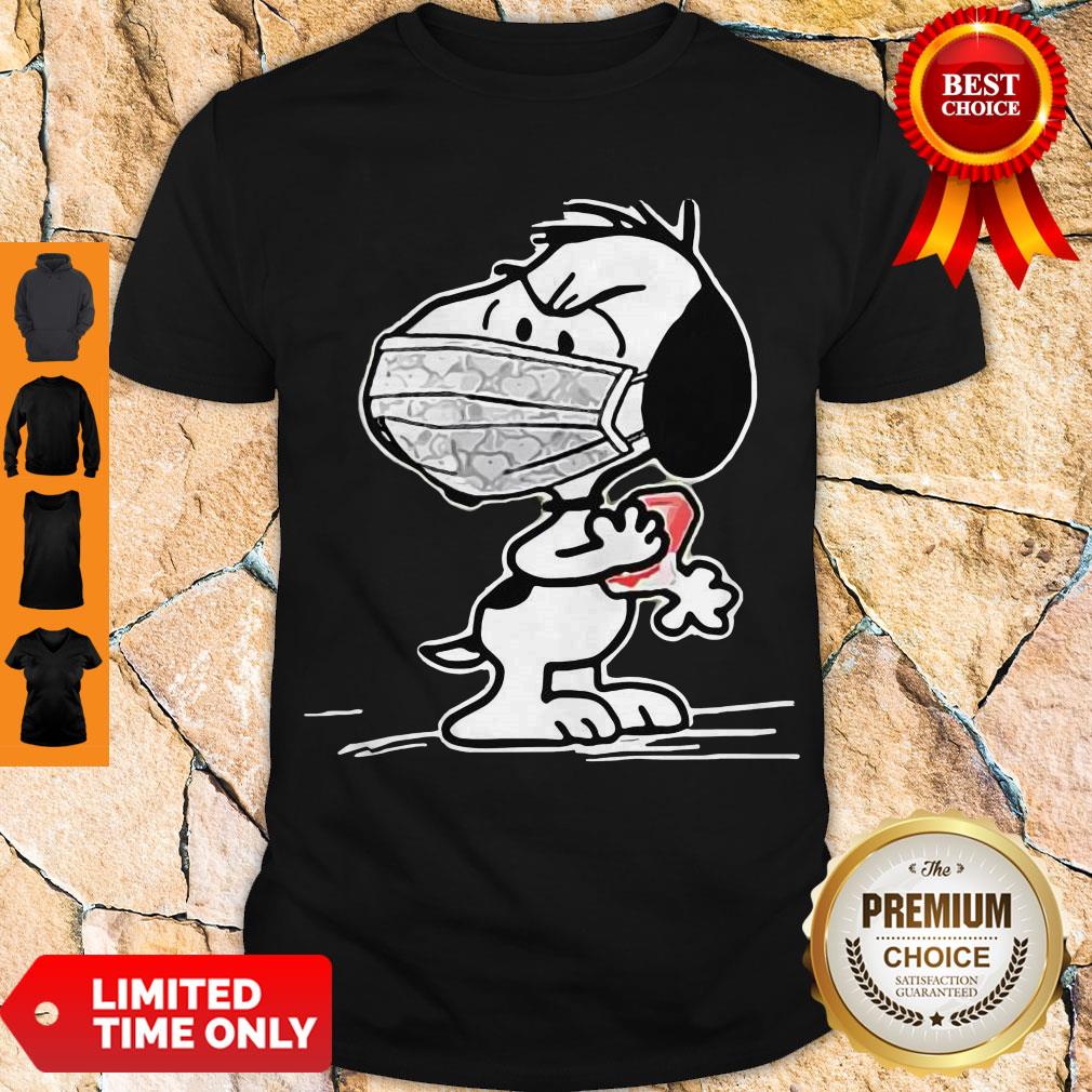 Funny Snoopy Wearing Mask Wash Your Damn Hands Shirt