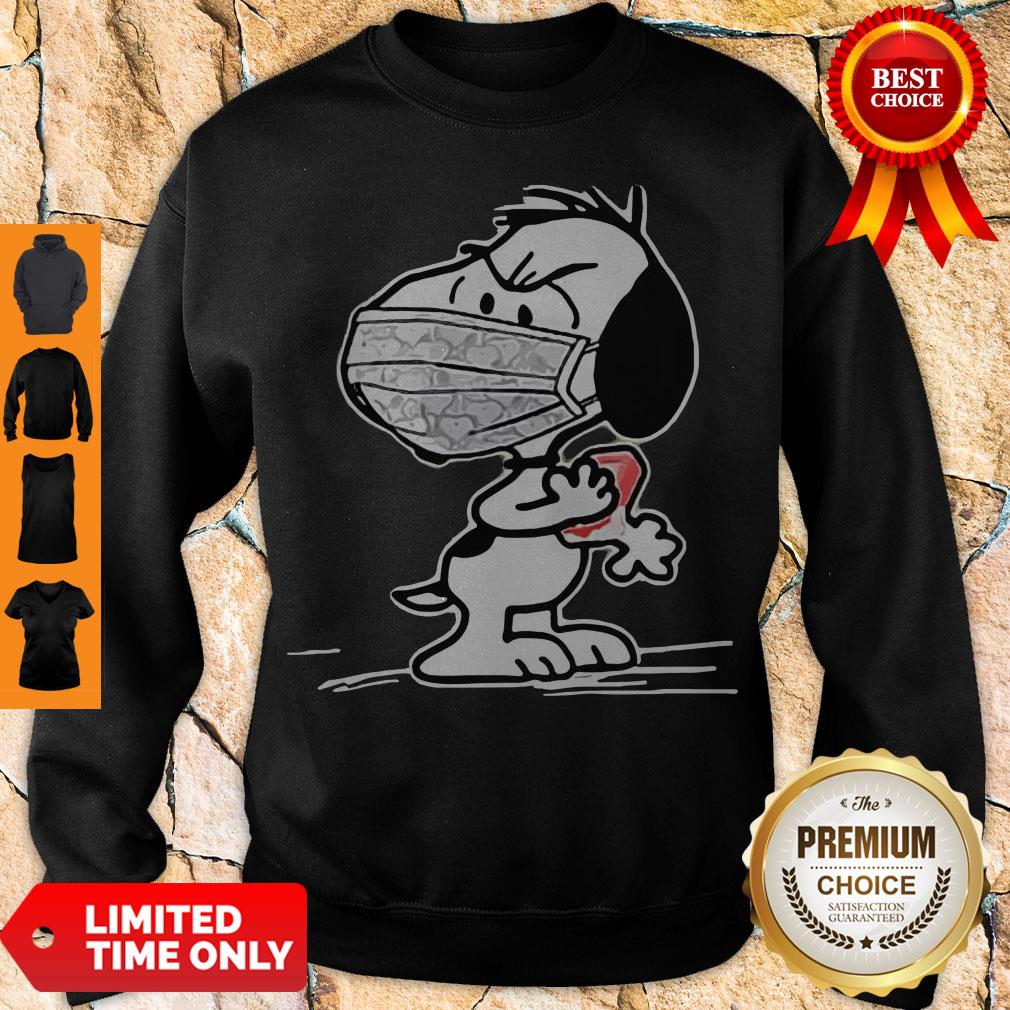 Funny Snoopy Wearing Mask Wash Your Damn Hands Shirt