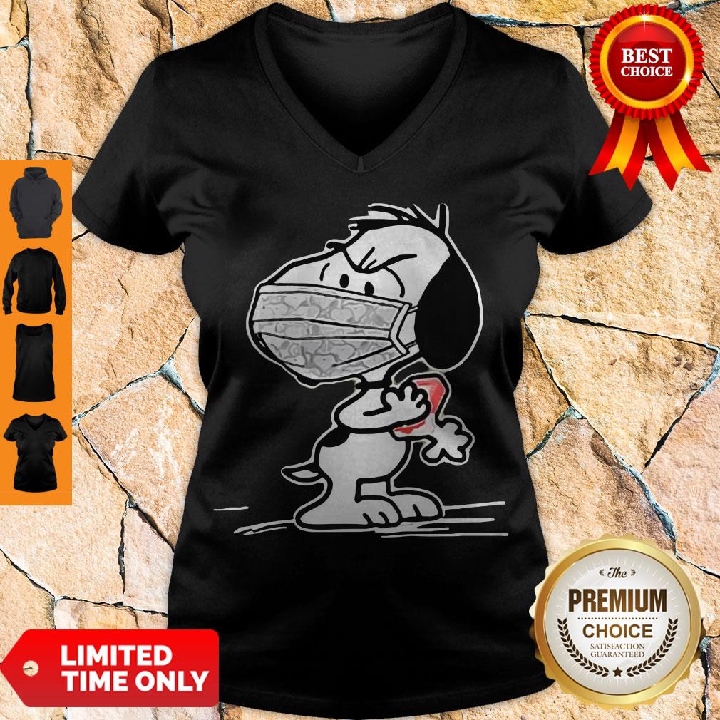 Funny Snoopy Wearing Mask Wash Your Damn Hands Shirt