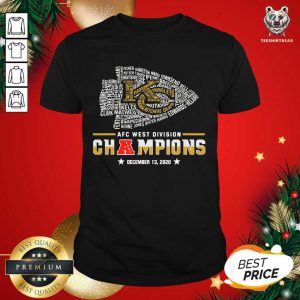 Premium Kansas City Chiefs Afc West Division Champions December 13 2020 Shirt