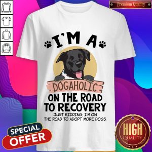 I'm A Dogaholic On The Road To Recovery Just Kidding Shirt