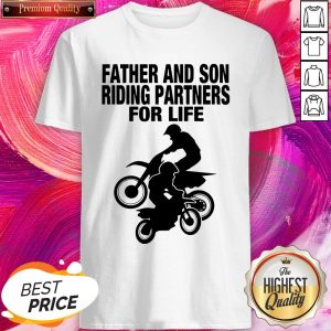 Cool Motocross Father And Son Riding Partners For Life Shirt