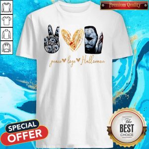Premium Peace Love Halloween Michael Myers Shirt