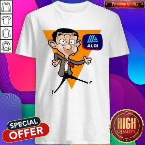 Cute Mr Bean Cartoon Aldi Logo Shirt