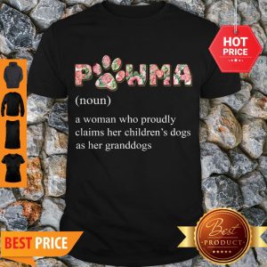 Pretty Pawma Definition Mama Grandma Aunt Dog Lovers Floral Cute Shirt