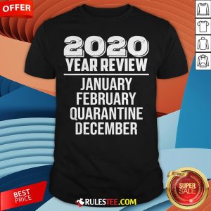2020 Year Review January February Quarantine December Shirt