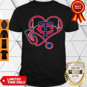Top Minnesota Twins Baseball Stethoscope Heartbeat Shirt