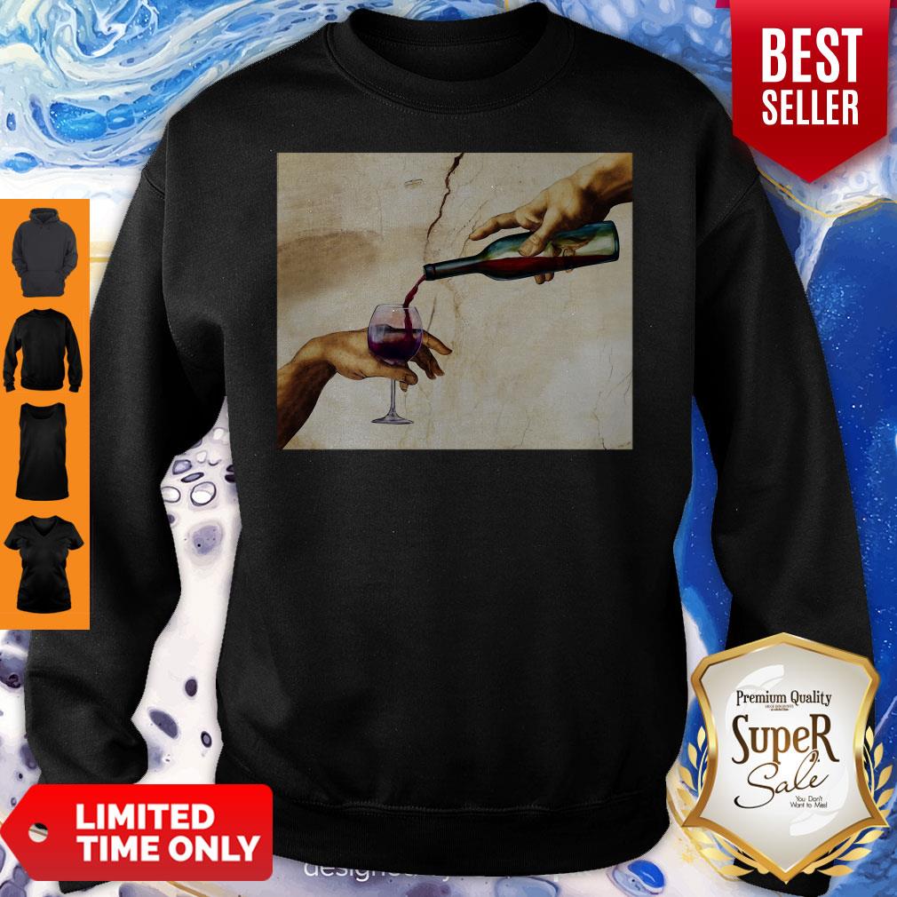 Official The Creation Of Adam Brown Wine Shirt