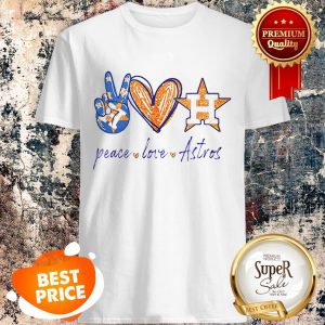 Nice Peace Love Houston Astros Logo Shirt