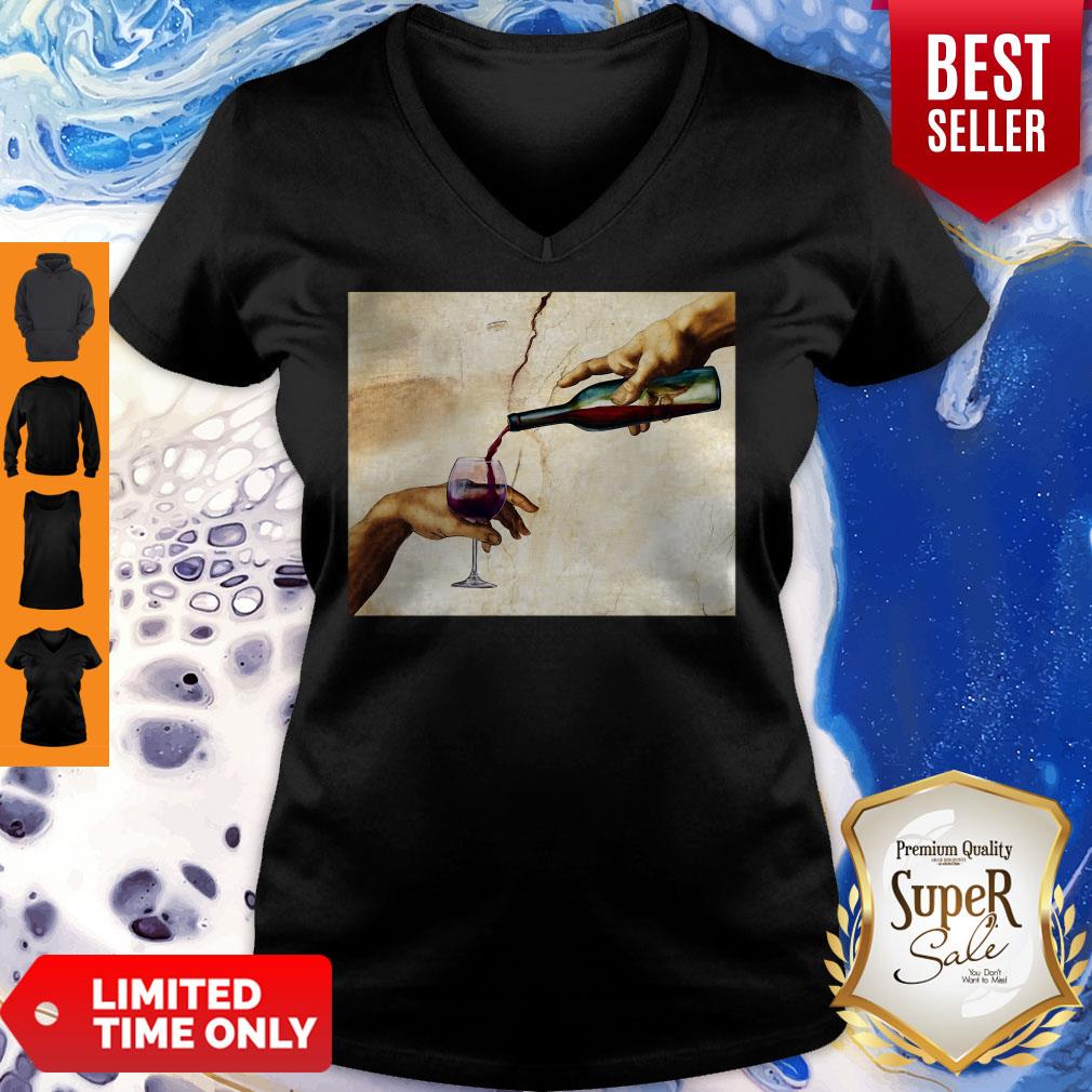 Official The Creation Of Adam Brown Wine Shirt