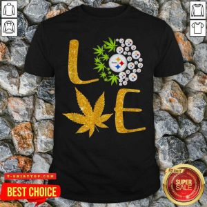 Nice Love Steelers Cannabis Football Shirt