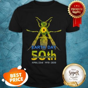 Hornet Daisy Silhouette Earth Day 50th Anniversary April 22nd Shirt