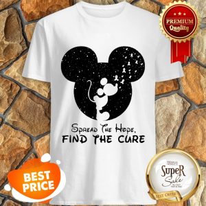 Spread The Hope Find The Cure Breast Cancer Awareness Mickey Mouse Shirt