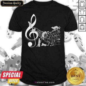 Premium Cat And Note Music Shirt