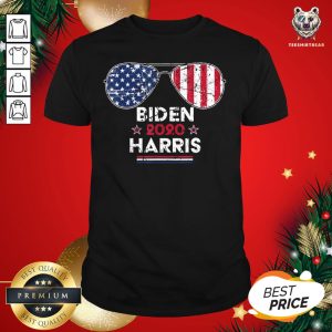 Cute Biden Harris 2020 Aviator Sunglasses American Flag Shirt