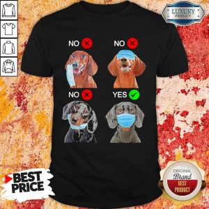 Dachshund Right Dogs Right Way To Wear Mask Shirt