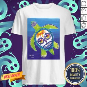 Day Of The Dead Sugar Skull Sea Turtle Shirt