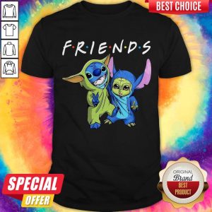 Nice Baby Yoda And Baby Stitch Friends Shirt