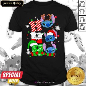 Official Ho Ho Ho Stitch Reindeer Elf Santa Xmas Shirt