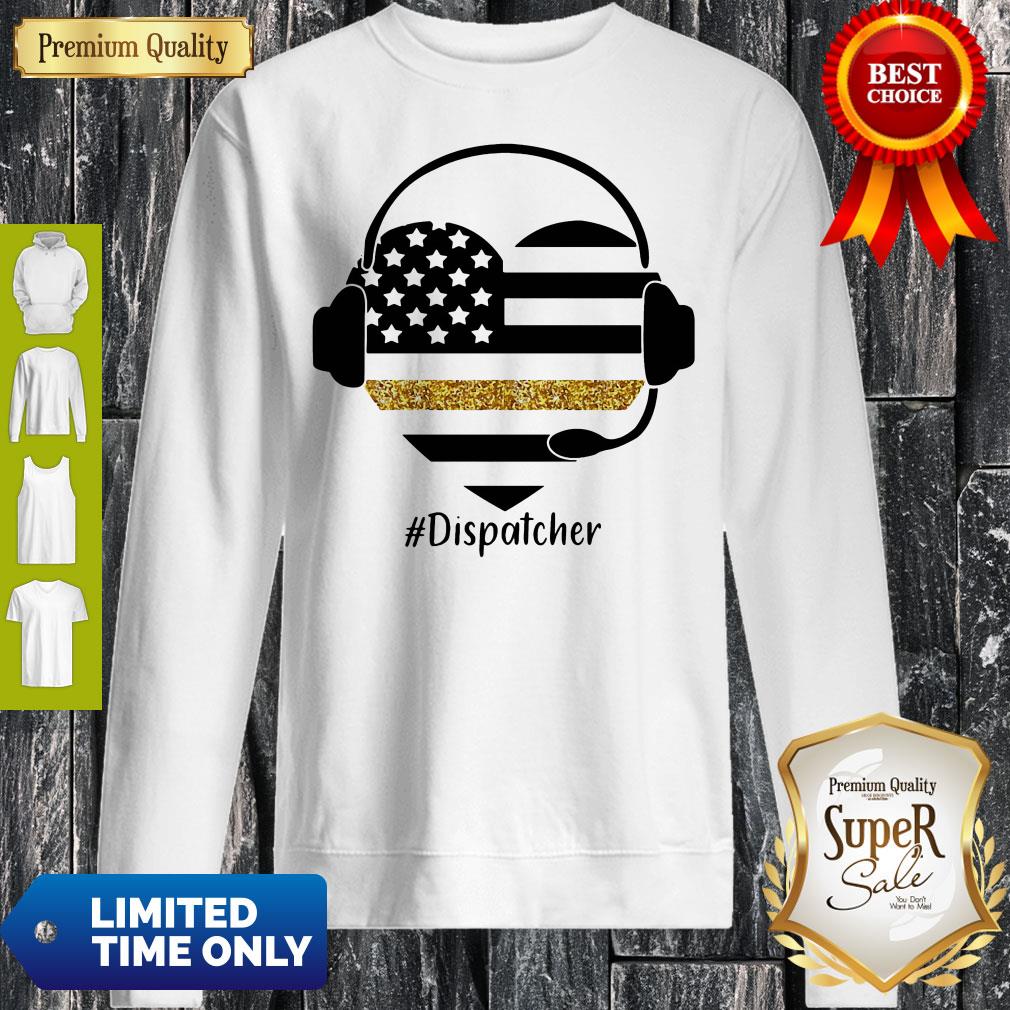 Official Dispatcher Heart American Flag Shirt