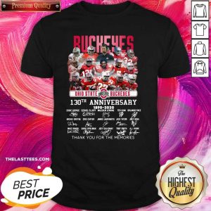 Hot Ohio State Buckeyes 130th Anniversary Thank You For The Memories Signature Shirt