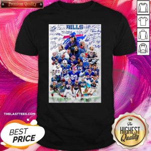 Official Buffalo Bills Team Football Full Player 2021 Signatures Shirt