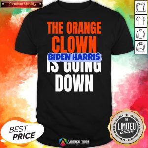Nice The Orange Clown Is Going Down Biden Harris Shirt