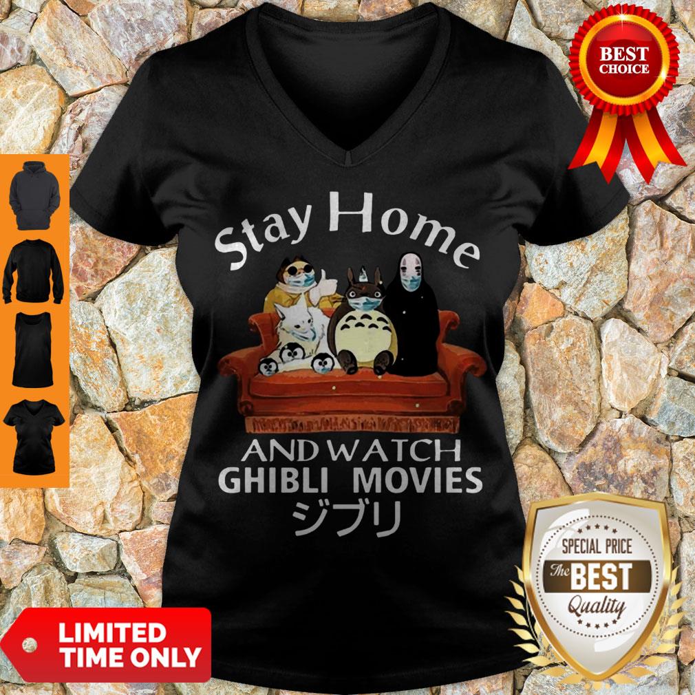 Awesome Totoro And Friends Stay Home And Watch Ghibli Movies Shirt