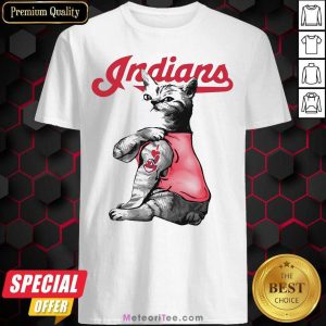 Hot Tattoo Cat I Love Cleveland Indians Shirt