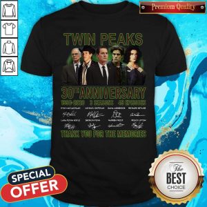 Twin Peaks 30th Anniversary 1990 2020 3 Seasons 48 Episodes Thank You For The Memories Signatures Shirt