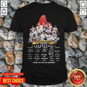 The Boston Red Sox 112nd Anniversary 1902 2020 Thank You For The Memories Signatures Shirt