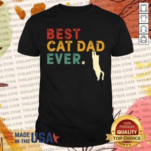 Hot Best Cat Dad Ever Retro Vintage Dad Cat Father'S Day T Shirt