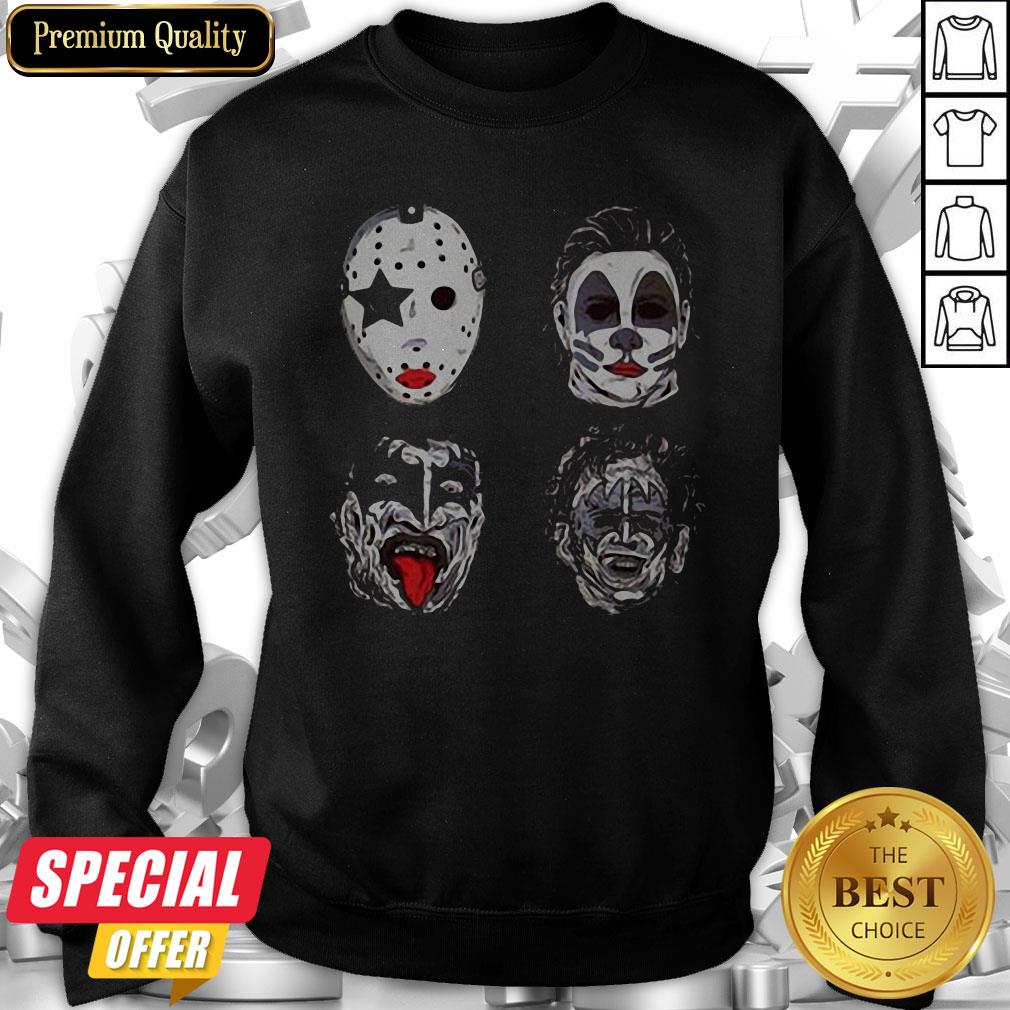 Horror Movie Character Faces Halloween Shirt