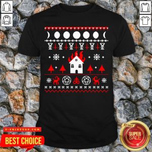 Awesome Burning Church Christmas Shirt