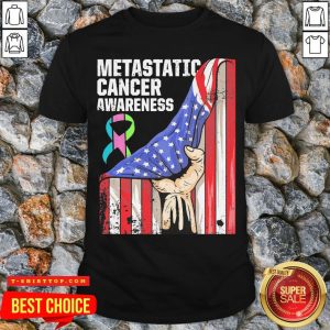 Metastatic Breast Cancer Awareness Practicing Us Warrior American Flag Shirt