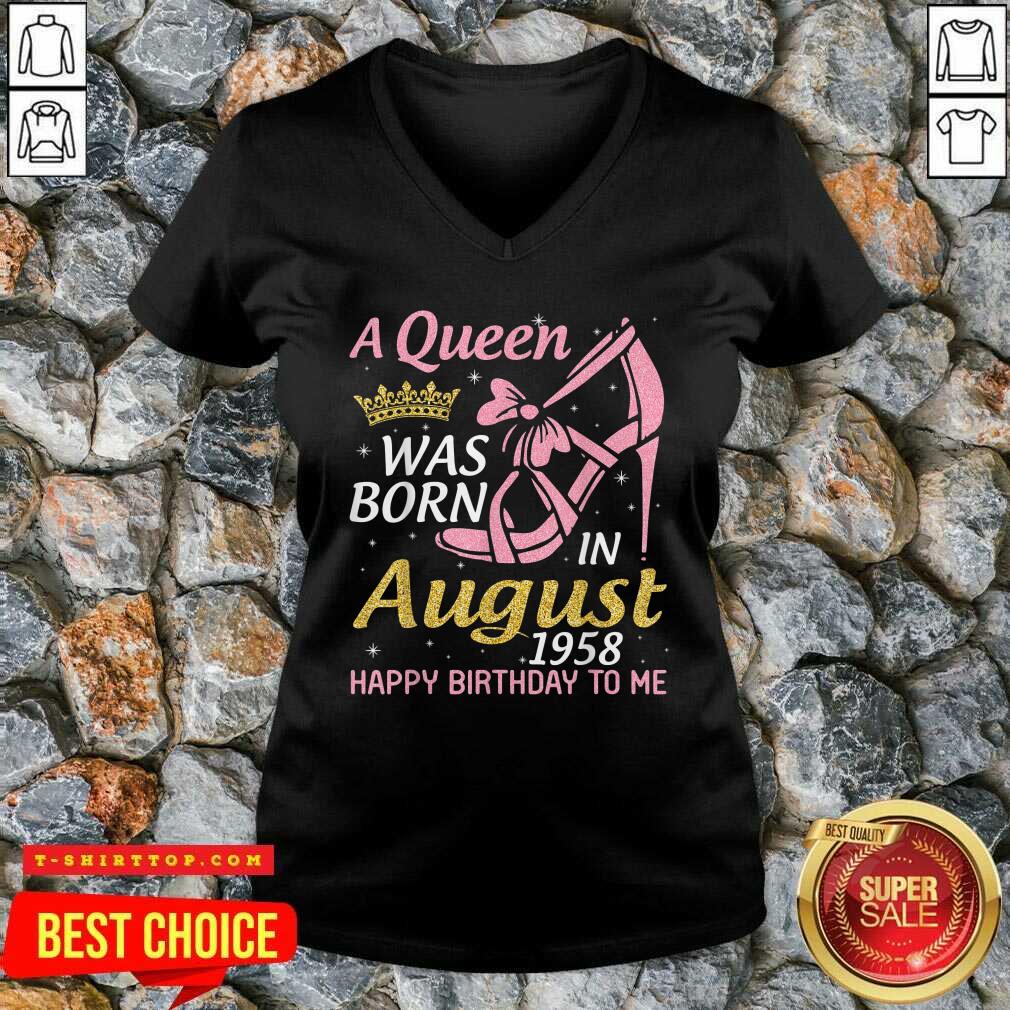 A Queen Was Born In August 1958 Happy Birthday To Me 70 Years Shirt