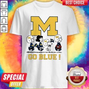 Nice Peanuts Michigan Wolverines Go Blue Shirt