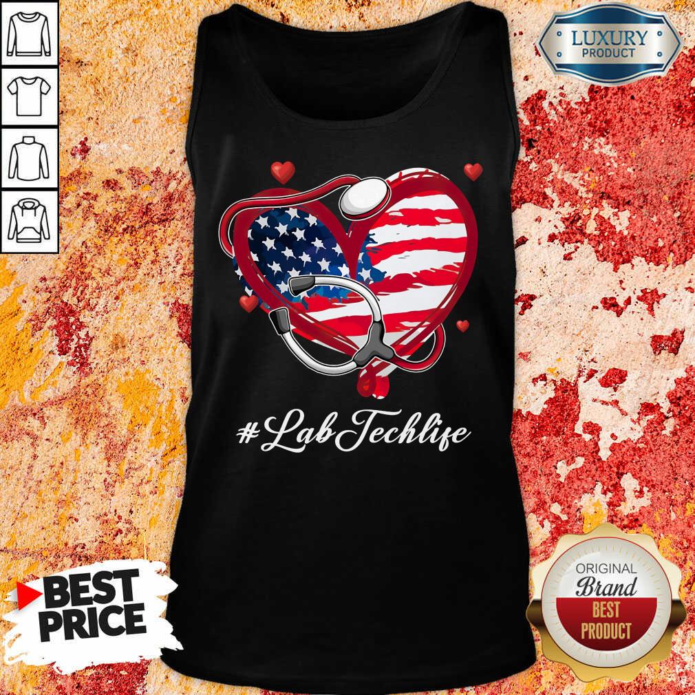 America Nurse Heart Lab Tech Life Shirt