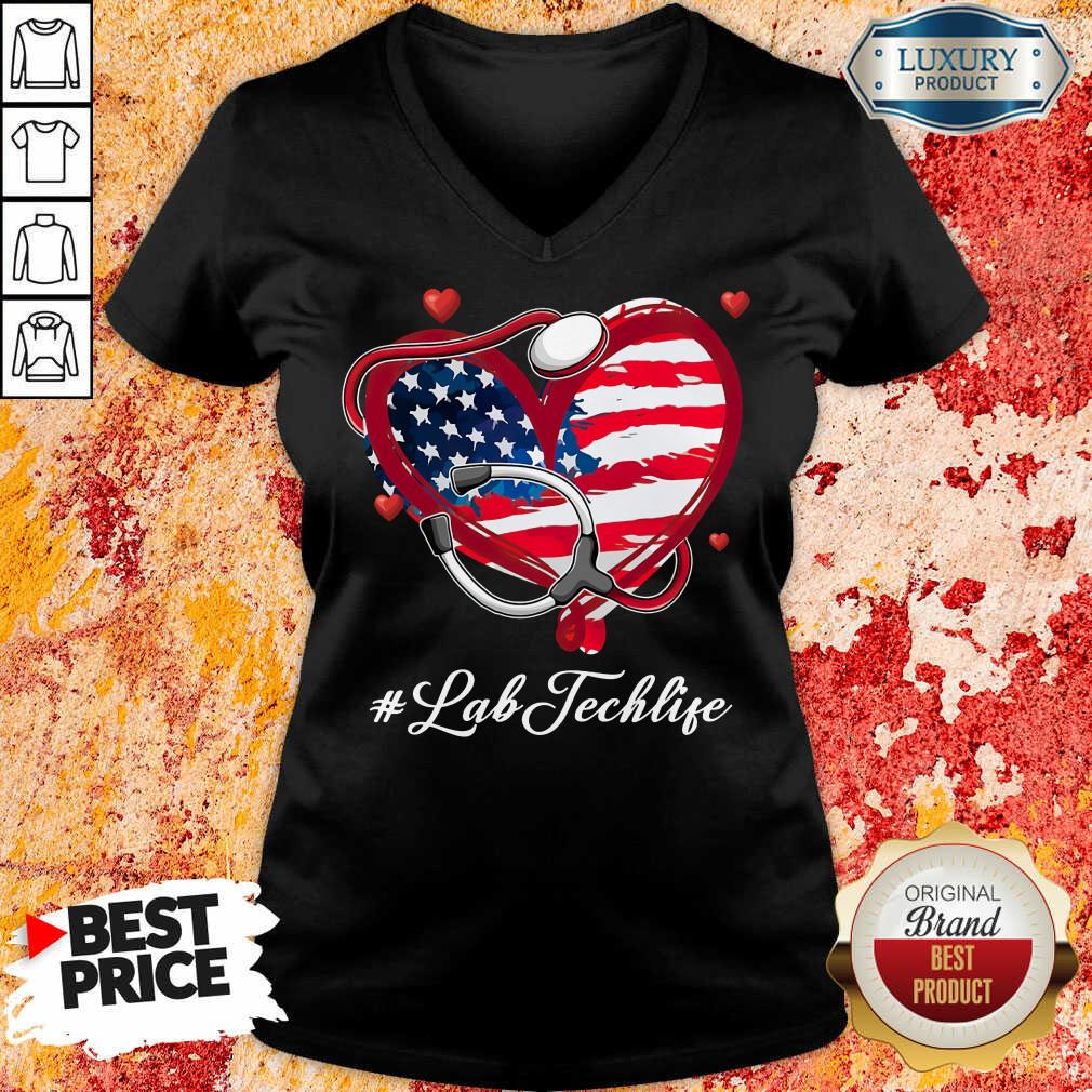 America Nurse Heart Lab Tech Life Shirt
